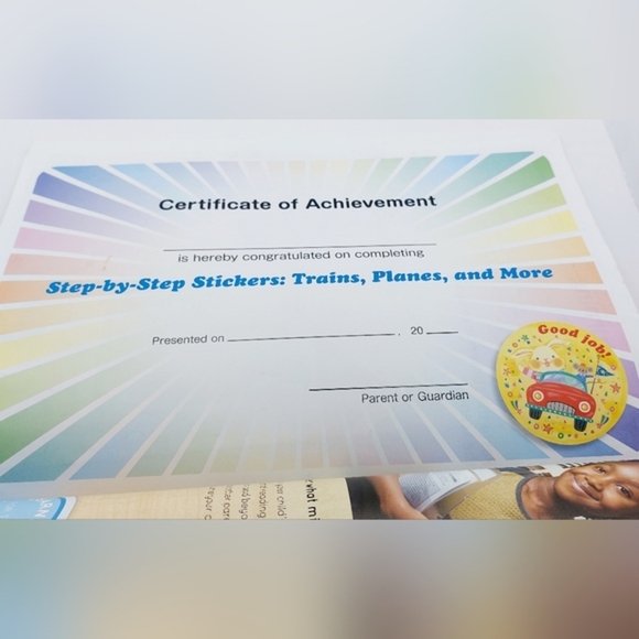 Kumon Step-By-Step Stickers : Trains, Planes, and More (2014, Paperback) - Picture 4 of 4